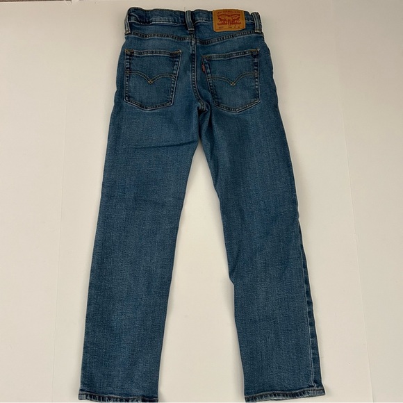 boys Levi's 501 blue jeans regular inside adjustable elastic button zip size 10 - Picture 2 of 7